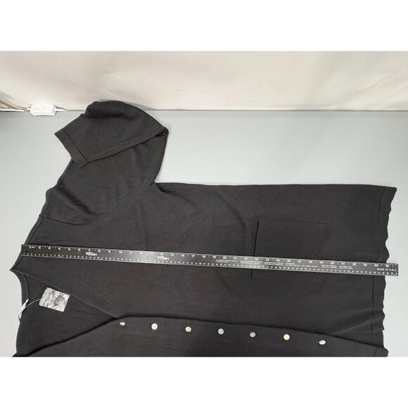 NorthStyle Cardigan Long Tunic Sweater Pockets Button Front Black Womens 3X New - Picture 5 of 8